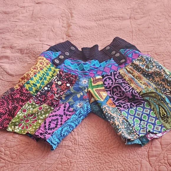 Women's Multi-Color Patchwork Circle Skirt - Picture 3 of 6